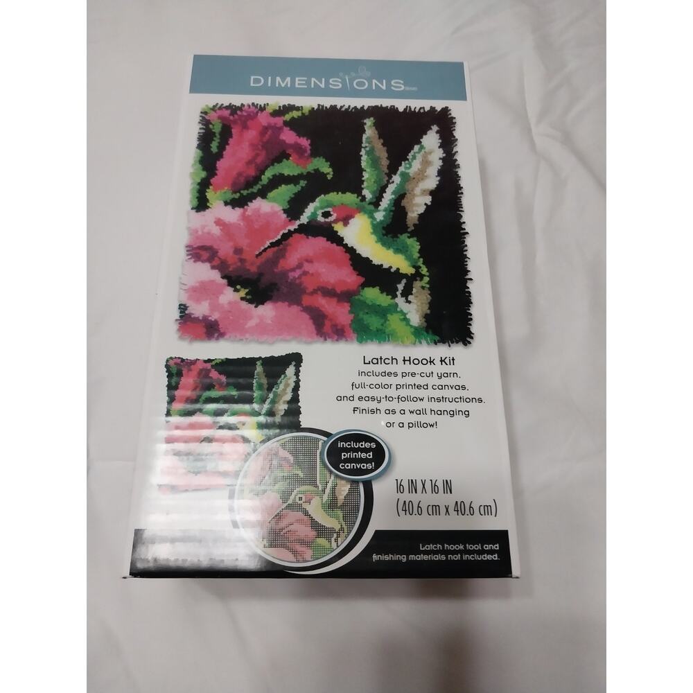 Dimensions Hummingbird Latch Hook Pillow Kit